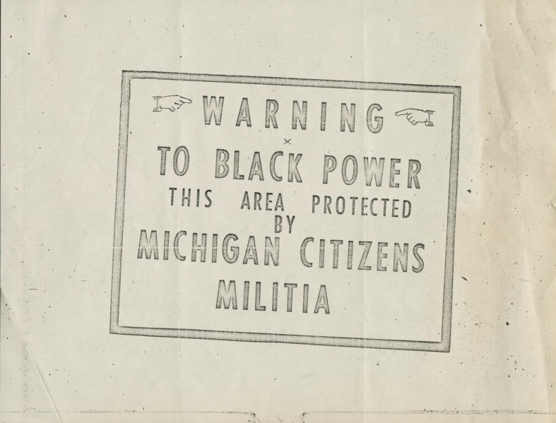 Michigan Citizens Militia flyer