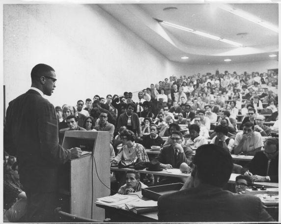 Nation of Islam, Malcolm X, Meetings, Wayne State, 1963.
