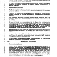 Section of contract on professional development