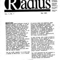 Radius Vol. 1, No. 1