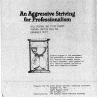 An Aggressive Striving for Professionalism